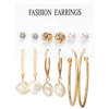 Earrings, jewelry, set, European style, suitable for import, boho style, 6 pair