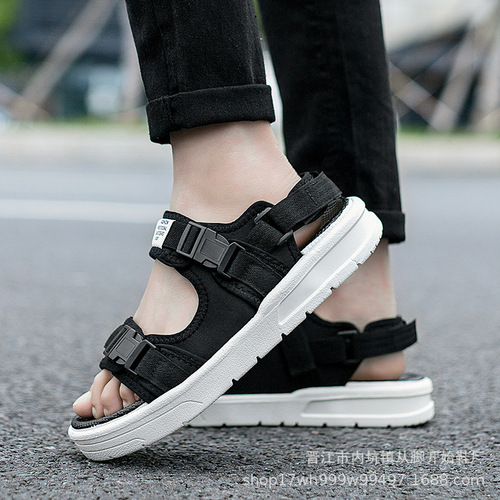 Cross-border exclusive  new summer Korean-style casual trendy personalized men's beach flip-flops factory wholesale