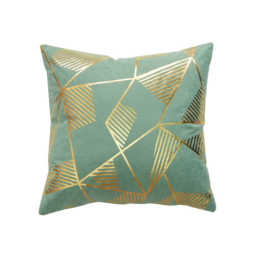 Direct selling home pillow cover, lamb velvet geometric bronzing pillow cover, multi-color optional Morandi color cushion cover