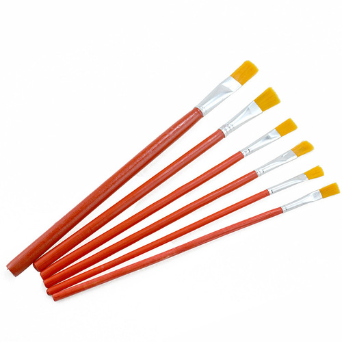 Nylon Hair Red Handle Oil Painting Brush Set for Children, Acrylic Paint, Watercolor, Gouache Brush Set, Art Drawing Paint Brushes