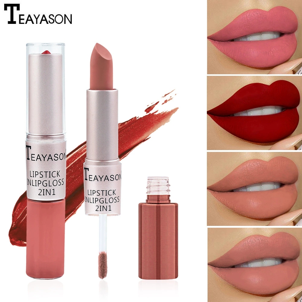 (Cross-border trading), double-sided lipstick, lip gloss, translucent shading, does not fade