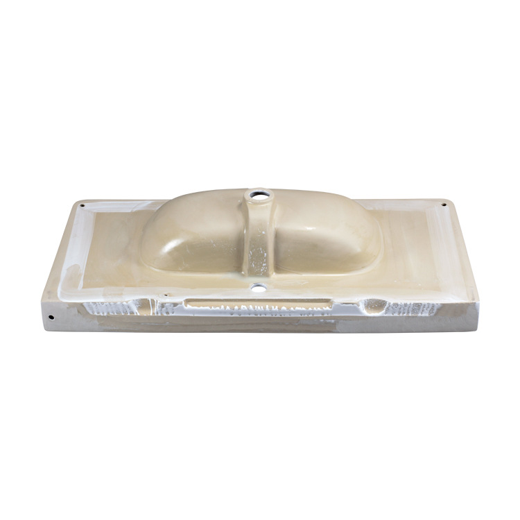 Lavabo de cerámica sobre encimera, lavabo de baño, lavabo de baño, lavabo de lavabo medio de cerámica, lavabo individual para hogares pequeños, lista de ingeniería image 5