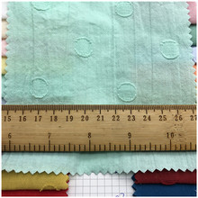 新款童装面料 全棉砂洗布料 圆形圆点提花布 剪花上衣裙子小清新