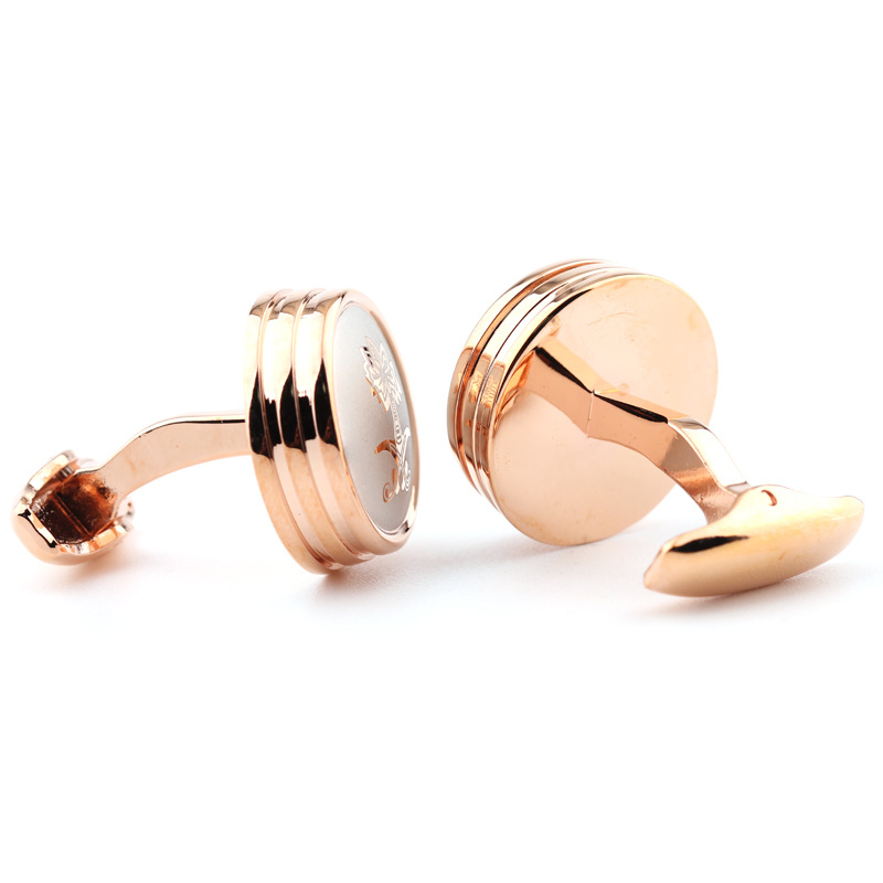 High-End-Manschettenknöpfe aus Metall für französisches Hemd, Drehmaschine, rund, Herrenhemd, Zubehör, Manschetten, vier Farben optional_voghion.com