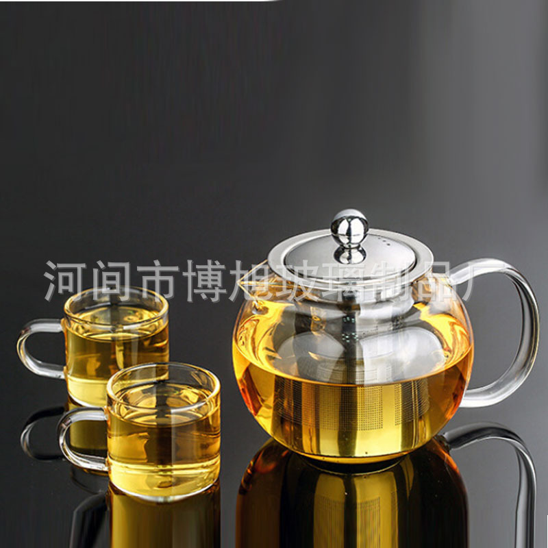 Tetera de Vidrio con Filtro de Acero Inoxidable y Separación de Té y Agua image 4