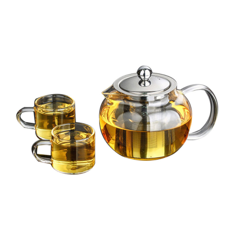 Tetera de Vidrio con Filtro de Acero Inoxidable y Separación de Té y Agua image 6