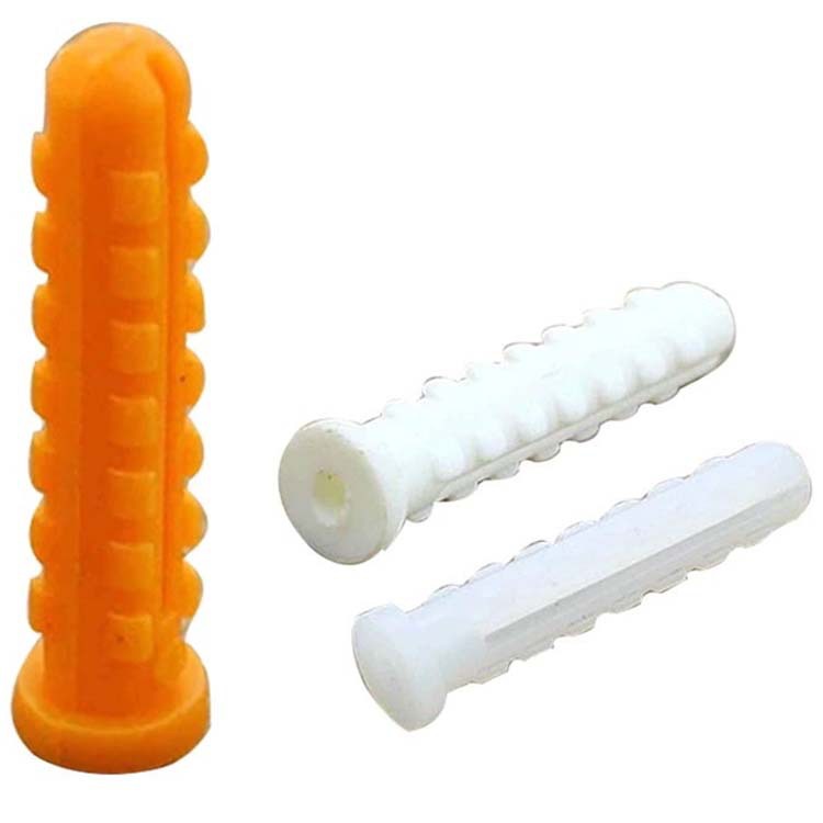 厂家大量现货批发PE塑料7X32宝塔型膨胀螺丝螺栓膨胀管螺丝固定座