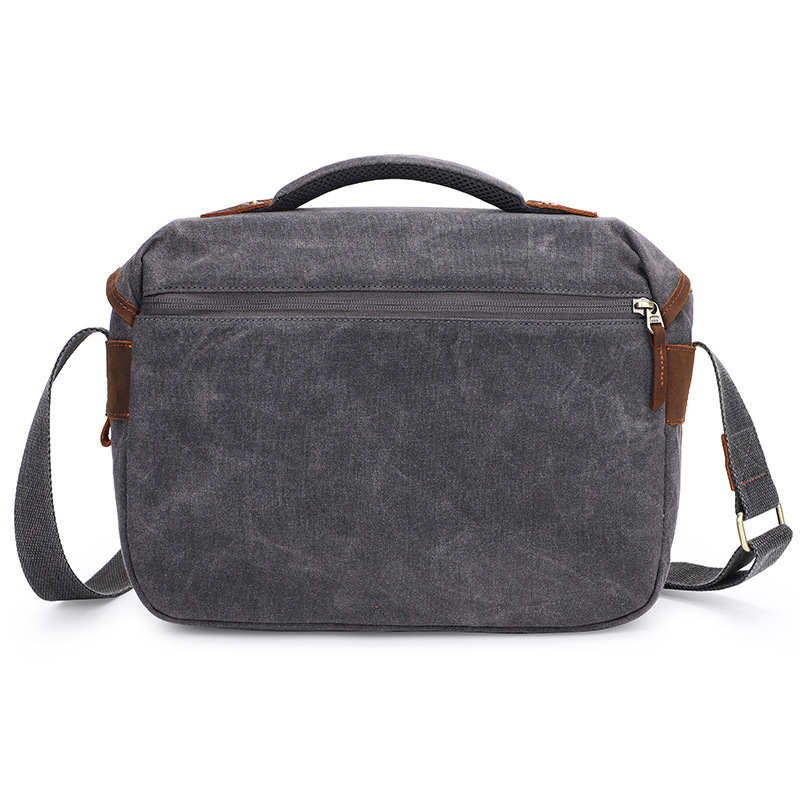 공장 도매 야외 슬링 카메라 가방 디지털 SLR 저장 가방 복고풍 방수 캔버스 어깨 카메라 가방