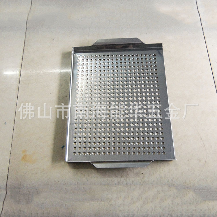 Procesamiento de fábrica doble mango de acero inoxidable cuadrado barbacoa placa coreana antiadherente barbacoa placa sartén barbacoa placa