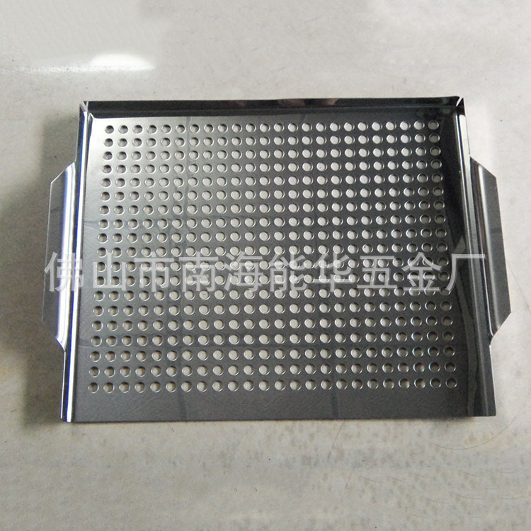 Procesamiento de fábrica doble mango de acero inoxidable cuadrado barbacoa placa coreana antiadherente barbacoa placa sartén barbacoa placa