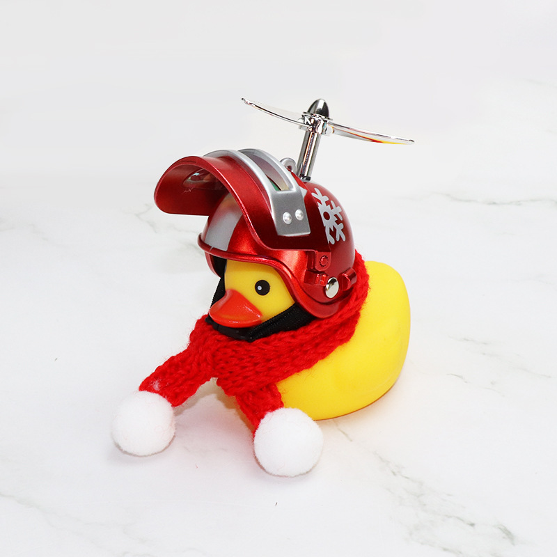 2025 Christmas Turbo Duck Helmet Bamboo Dragonfly Windbreaker Duck Light Wind Blade Propeller Social Duck Car Ornament