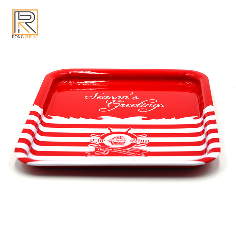 东莞厂家马口铁托盘金属铁盘水果盘收纳双面防滑型货架铁制商用