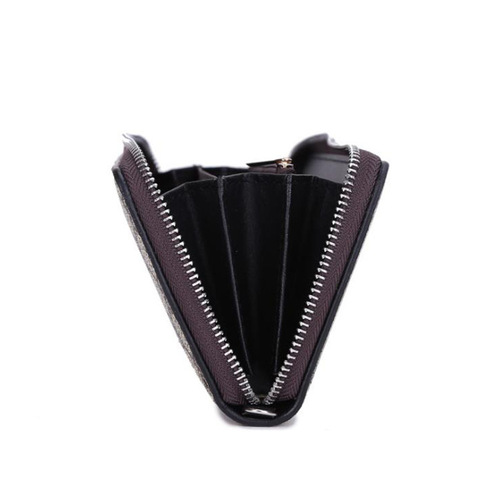 Wholesale checkered mobile phone large capacity multi-fold multi-card slot zipper clutch bag ID card wallet