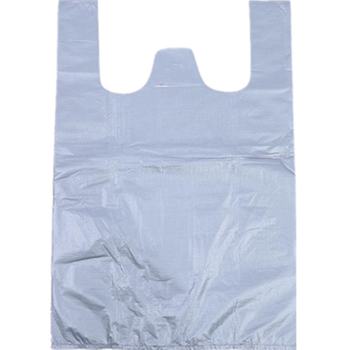 Thick Silver Grey Plastic Bag Wholesale Large Size Clothing Packing Bag Shoulder Waste Bag Back Shopping Bag Storage Bag