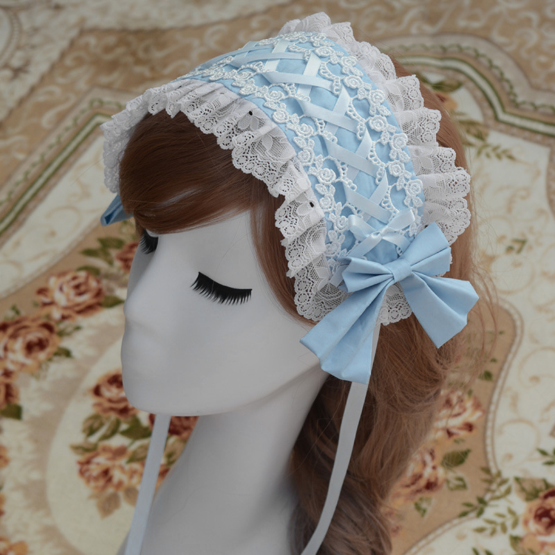 "Colección banda de pelo" japonés dulce arco de encaje tocado banda de pelo multi-color opcional al por mayor