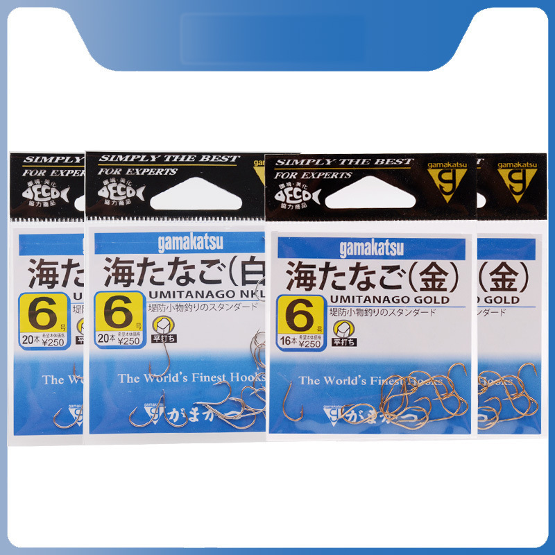 Gamma fish hook wholesale original imported products raft fishing stream sea night 12216 White 12218 gold barbed