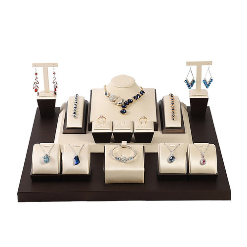 Display stand for PU leather jewelry, earrings, ear pins, necklaces, pendant necklaces, bracelets, pillow stand, support stand, and display props