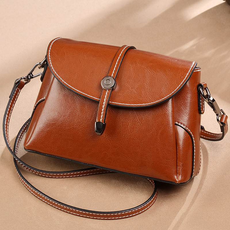 2026 New Export Women's Bag Genuine Leather Crossbody Small Bag European And American Style Shoulder Bag Guangzhou Wholesale - Thumbnail 4
