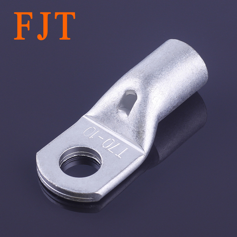 紫铜镀锡加厚铜管接线端子窥口线耳铜鼻子电缆端头线鼻子冷压端子