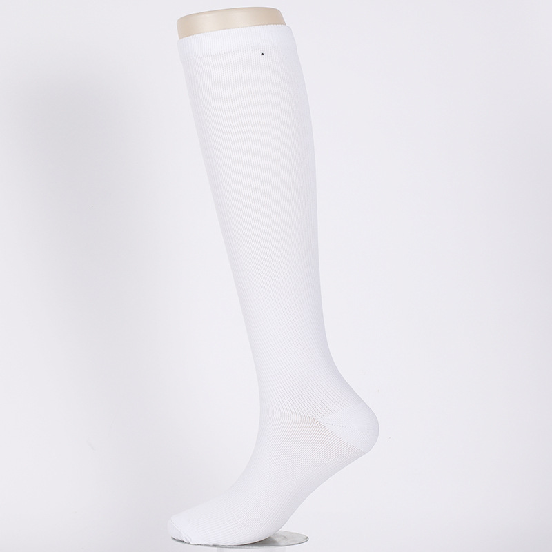 Calcetines de compresión de pareja de color sólido de las mujeres calcetines de compresión de pareja de otoño e invierno apretados sobre la rodilla calcetines de becerro