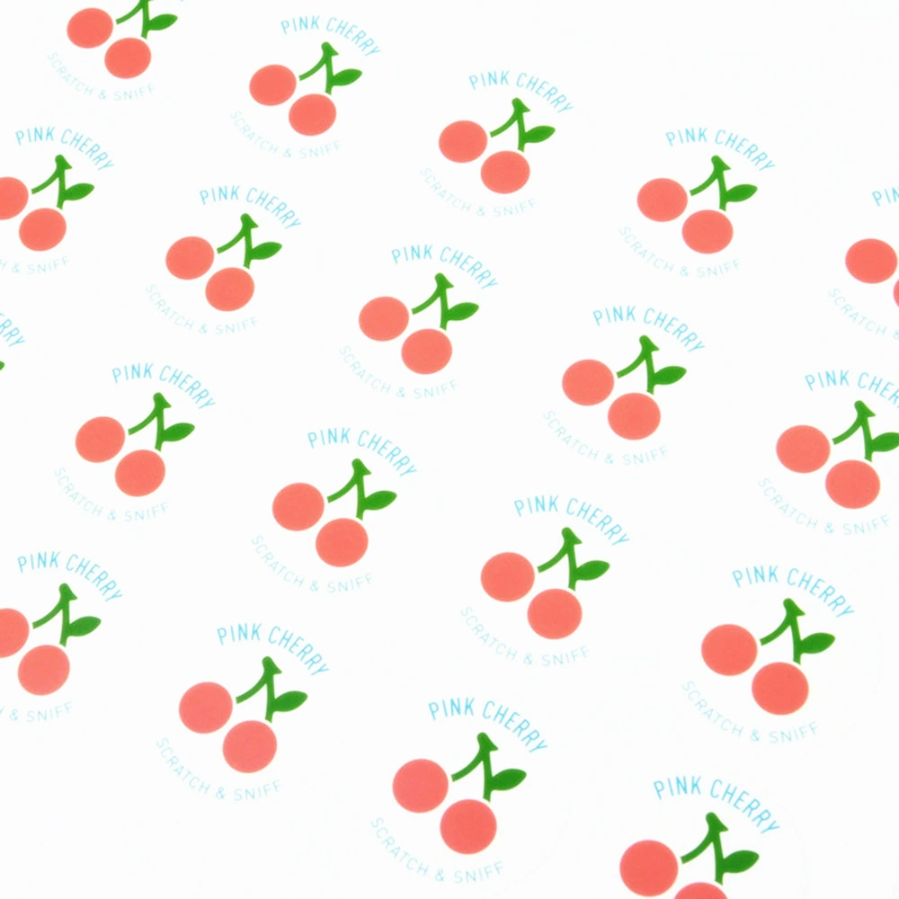 Цветочные фруктовые пищевые ароматизаторы наклейки с покрытием из бумаги самоклеящаяся бумага соскабливание благовоний