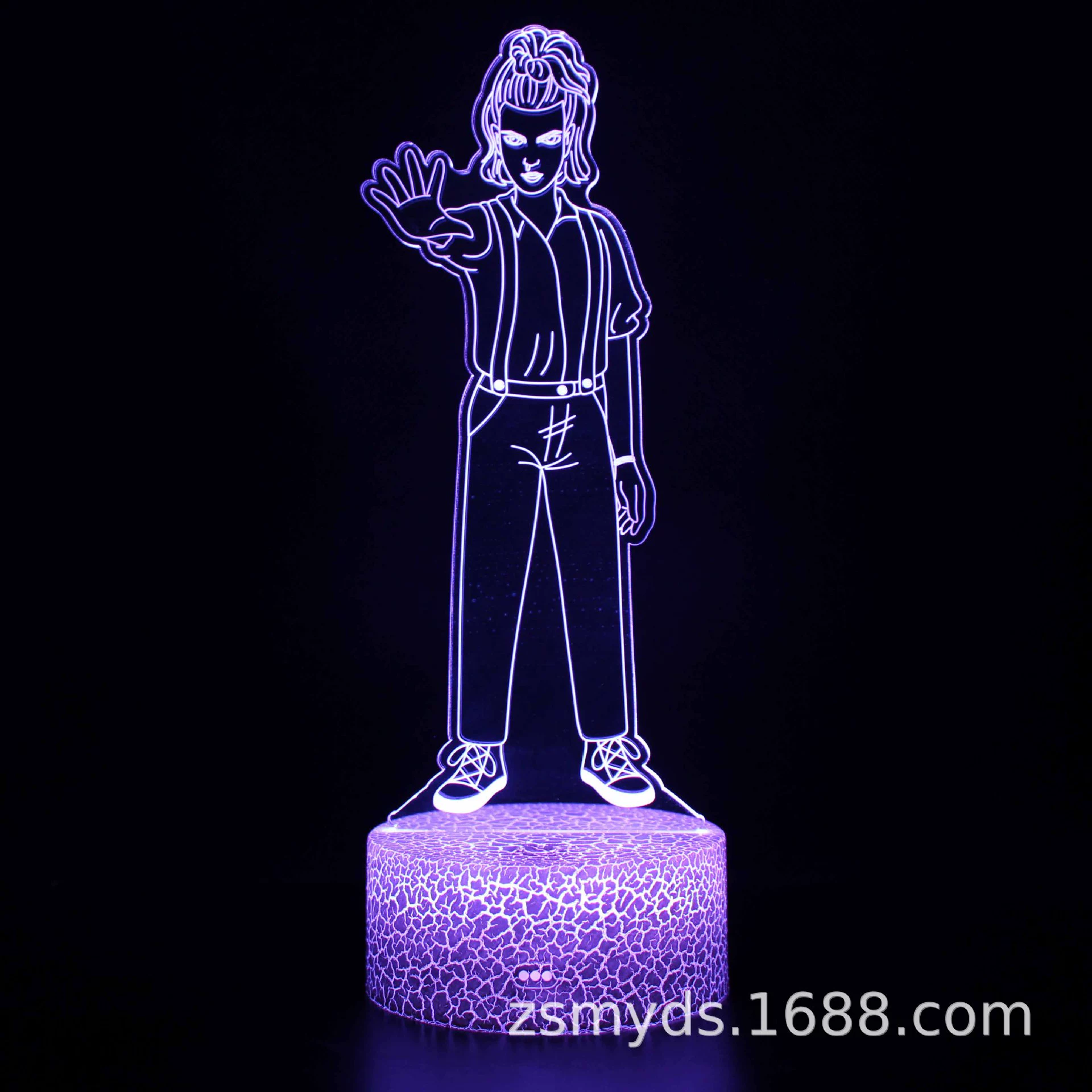 3D LED настольная лампа, акрил 4 мм, цветной сенсор или пульт, база, креативная ночная подсветка персонажа