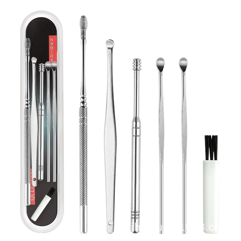 Factory spot stainless steel ear scoop set children's ear scoop ear scoop ear scoop ear picking tool set ear scoop