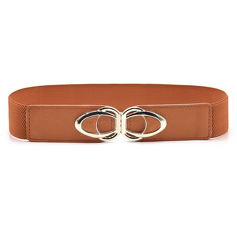 Cinturón ancho Suéter decorativo de las mujeres con falda cinturón de cuero genuino simple todo partido con abrigo cintura elástica sello de la cintura ancha de las mujeres