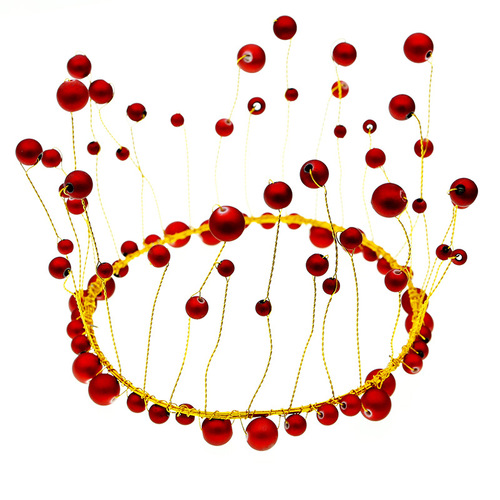 Crown Cake Decoration Highlight Seaweed Pearl Baking Round Tiara Birthday Party Accessories Hair Accessories Bridal