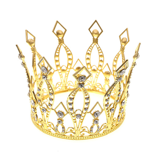 Cake baking headdress children's birthday adult full circle crown bride jewelry wedding pearl cake decoration