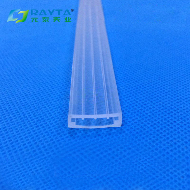 防水12/13mm宽内凸字条纹套管led灯带透明硅胶led专用防水抗高温