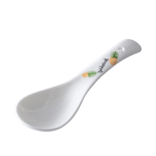 Small spoon ceramic household rice spoon large spoon restaurant porcelain spoon Japanese bone china small spoon creative commercial use