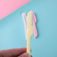 Folding Razor Eyebrow Blade Set of 3 for Ladies, Stainless Steel Safety Eyebrow Shaver, Beauty Grooming Tool