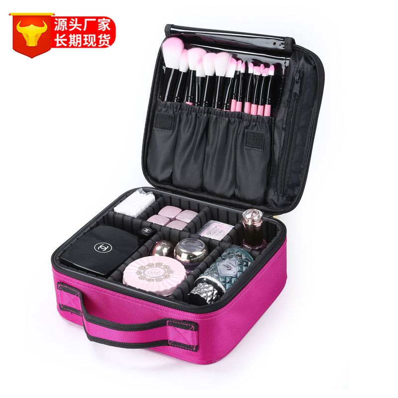 Manufacturer Wholesale Small Portable Cosmetic Bag with Professional Dividers, Korean Simple Travel Trendy Storage Bag