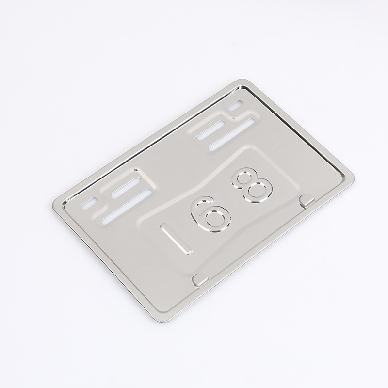 Stainless steel motorcycle license plate holder, thickened license plate frame for new traffic regulations motorcycle license plate frame license plate tray wholesale