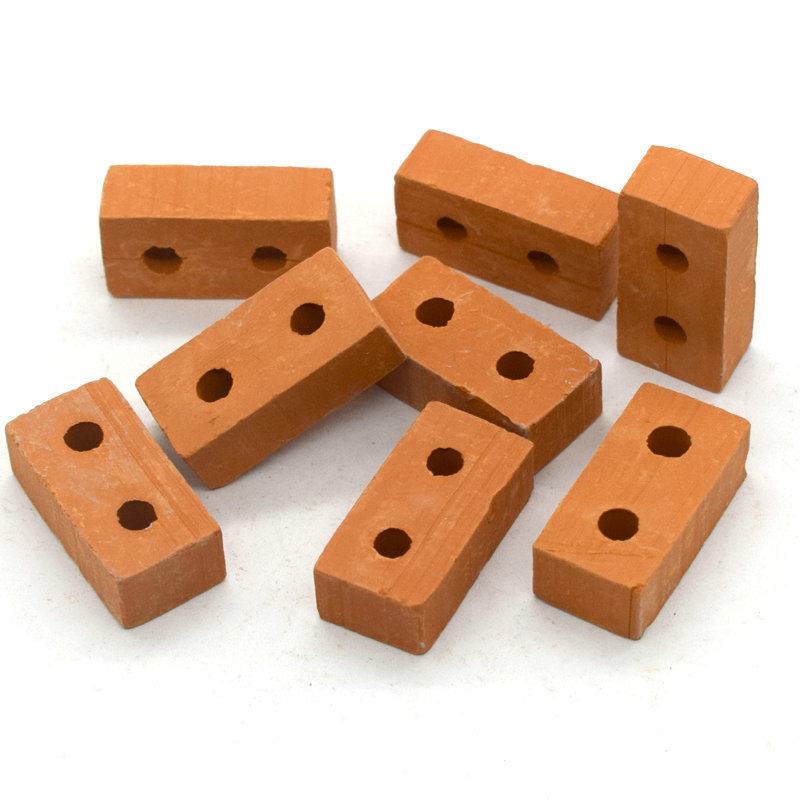 Pequeños albañiles modelo de construcción de ladrillos azulejos de los niños hechos a mano DIY casa Villa simulación mini ladrillo