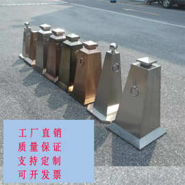 不锈钢路锥路障配重金属雪糕筒方锥停车警示反光锥跨境热销