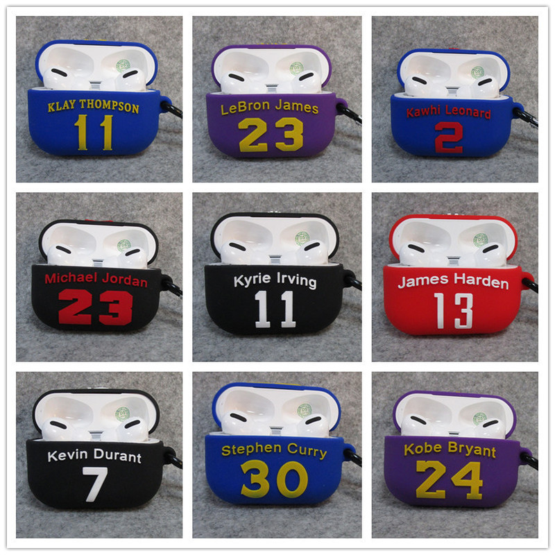 Basketball Star Kobe Irving James Apple 3rd Generation Wireless Bluetooth airpods pro Silicone Headset Protection Basketball Star Kobe Irving James Apple 3rd Generation Wireless Bluetooth airpods pro Silicone Headset Protection