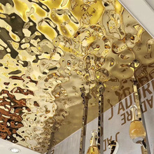 佛山厂家制定压花水波纹拟不锈钢天花吊顶 高端酒店幕墙装饰工程