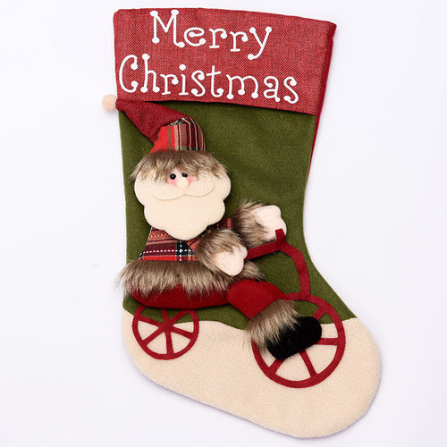 New Christmas Socks Gift Bag Large Small Candy Bag Cartoon Gift Bag Christmas Decoration Wholesale