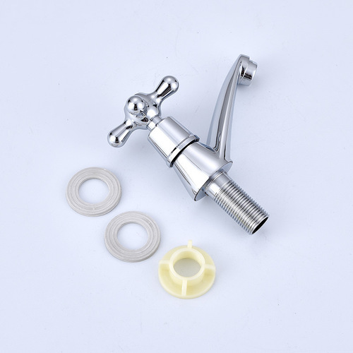 Manufacturer wholesale bathroom 96 basin faucet single cold quick opening wash basin faucet table basin wash basin single hole faucet