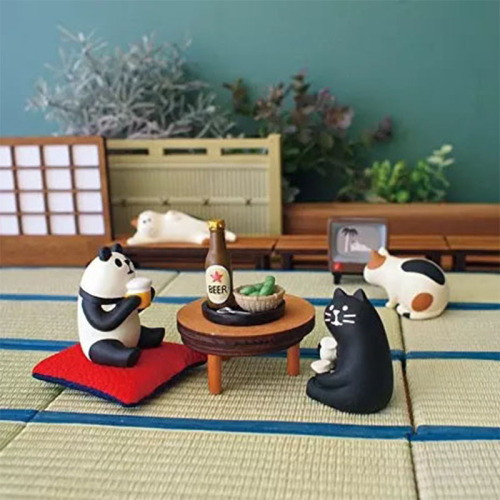 Qingheng zakka Japanese groceries observation calico cat ins resin crafts creative gifts DIY small ornaments