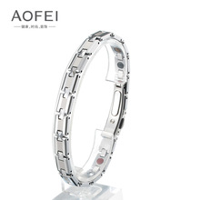 日本流行饰品款钨钢手链 手表带扣打开锗手链负离子能量健康手环