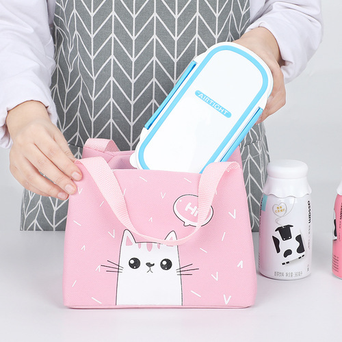 Portable lunch bag, lunch box bag, fresh-keeping outdoor picnic bag, winter thermal bag, cartoon cute pet lunch bag, ice bag