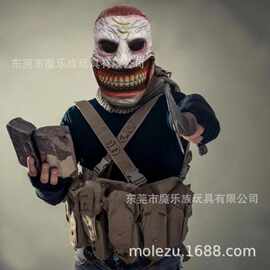 新款joker半脸小丑面具恐怖派对万圣节 DC小丑PVC面具跨境专供