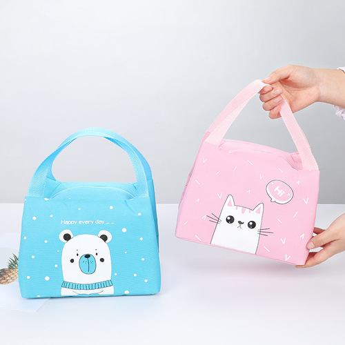 Lunch box bag, thermal bag, lunch bag, cartoon lunch tote bag, waterproof thickened aluminum foil thermal insulation bag
