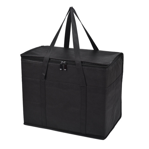Cross-border exclusive in-stock supply non-woven aluminum foil insulated takeout lunch bag large foldable insulated bag storage bag