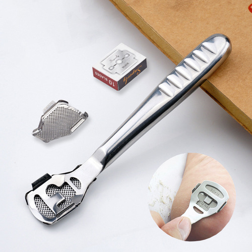 Stainless steel pedicure knife, nail clipper, dead skin remover, foot scraper, callus removal planer, foot cleaning care set