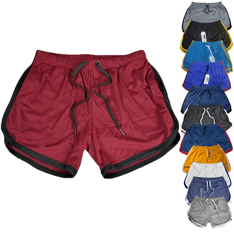 Cross-border new men's quick-drying shorts mesh straight pants fitness beach sports shorts a generation of men