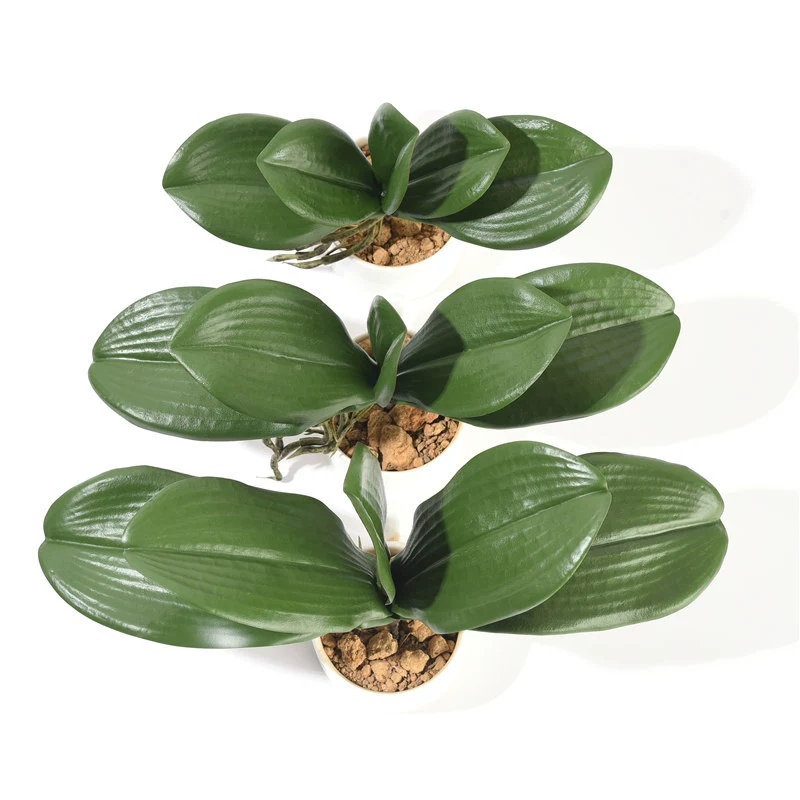 Phalaenopsis leaf fingerprint feel orchid leaf high -grade leaf silk network flower accessories flower arrangement accessories decoration